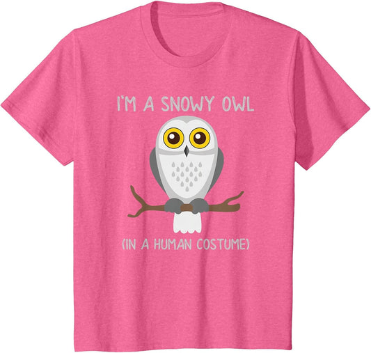 Snowy Owl Costume Funny Cute Owls Shirt
