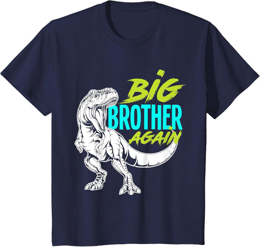 Kids I'm Going to Be A Big Brother Again Dinosaur Dino