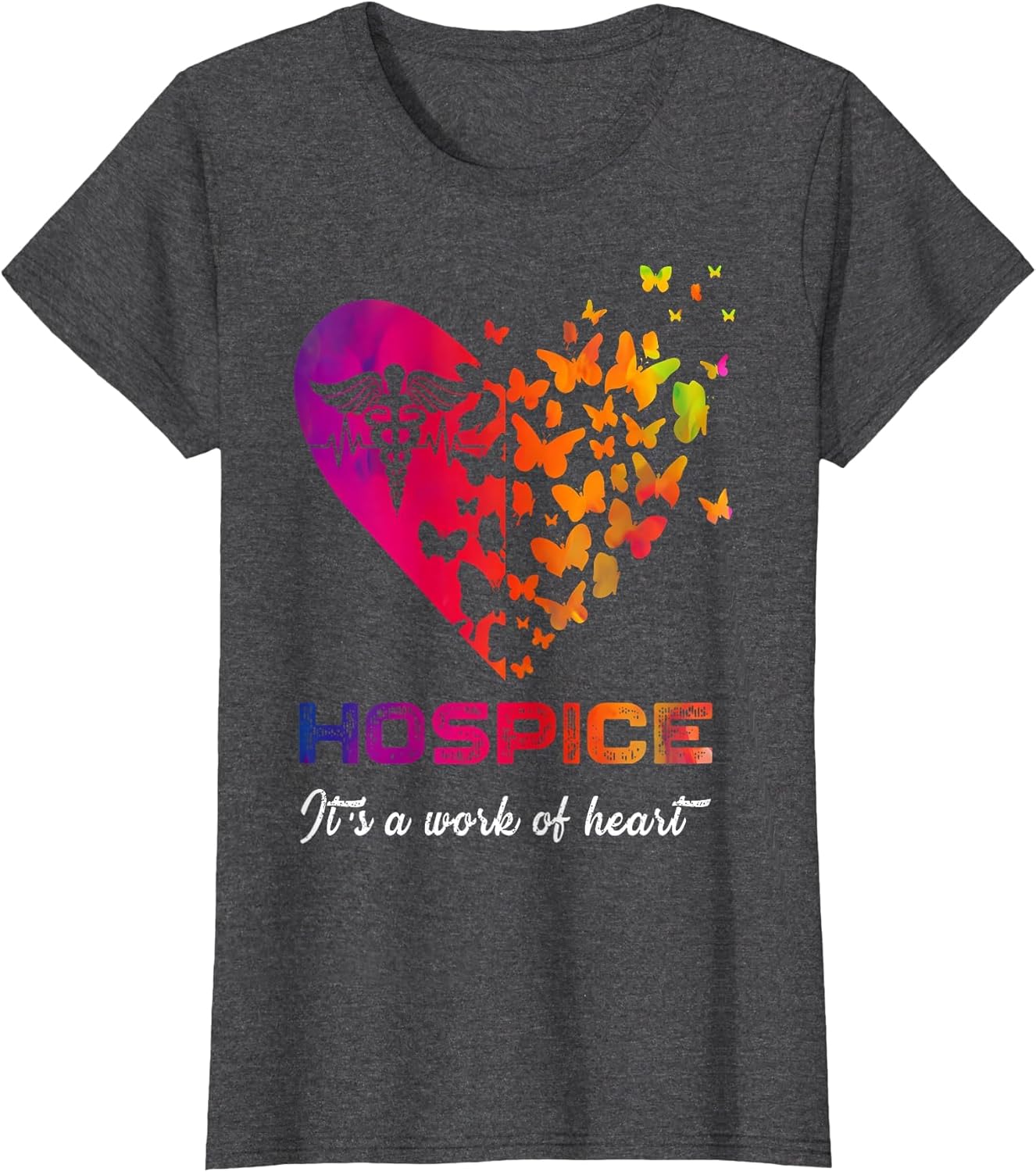 Heart Butterflies Hospice Nurse Appreciation Nursing Scrubs