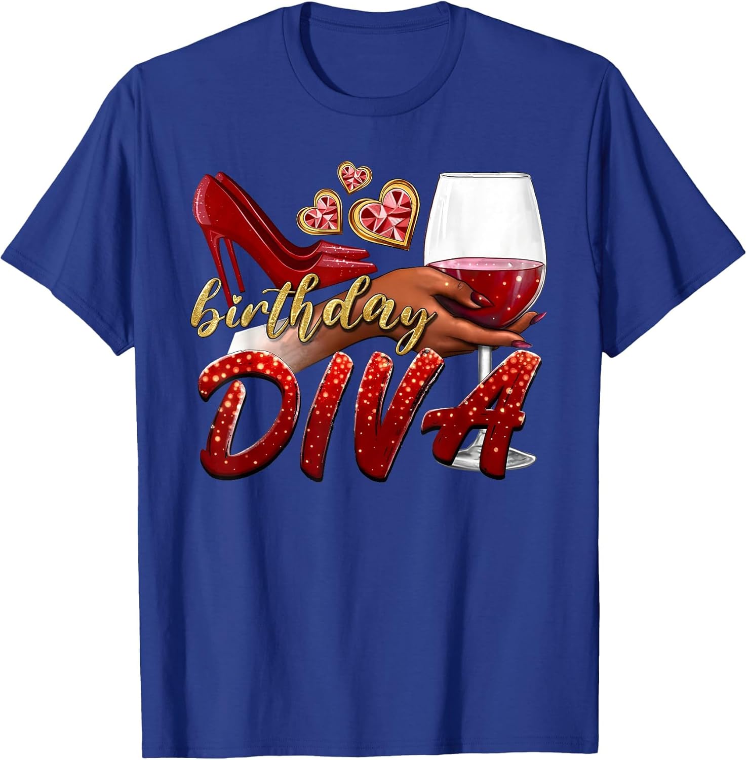 Funny Birthday Diva Happy Birthday Heels Shoes and Champagne