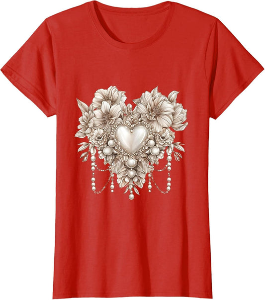 Blooming Love Pearls and Gemstone Jewel Artwork