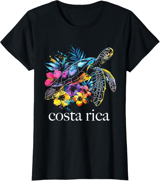 Costa Rica Sea Turtle Flowers Diving Surfer Souvenir