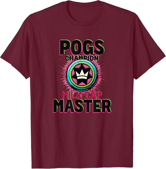 90s Pogs Champion Milk Cap Master Retro Design