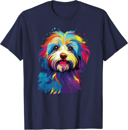 Watercolor Colorful Havanese Dog