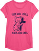 Christian This Girl Loves Jesus and Cats Cat Hugging Cross