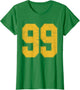 Number 99 Numbered Uniform Sports Team Jersey 99th Birthday