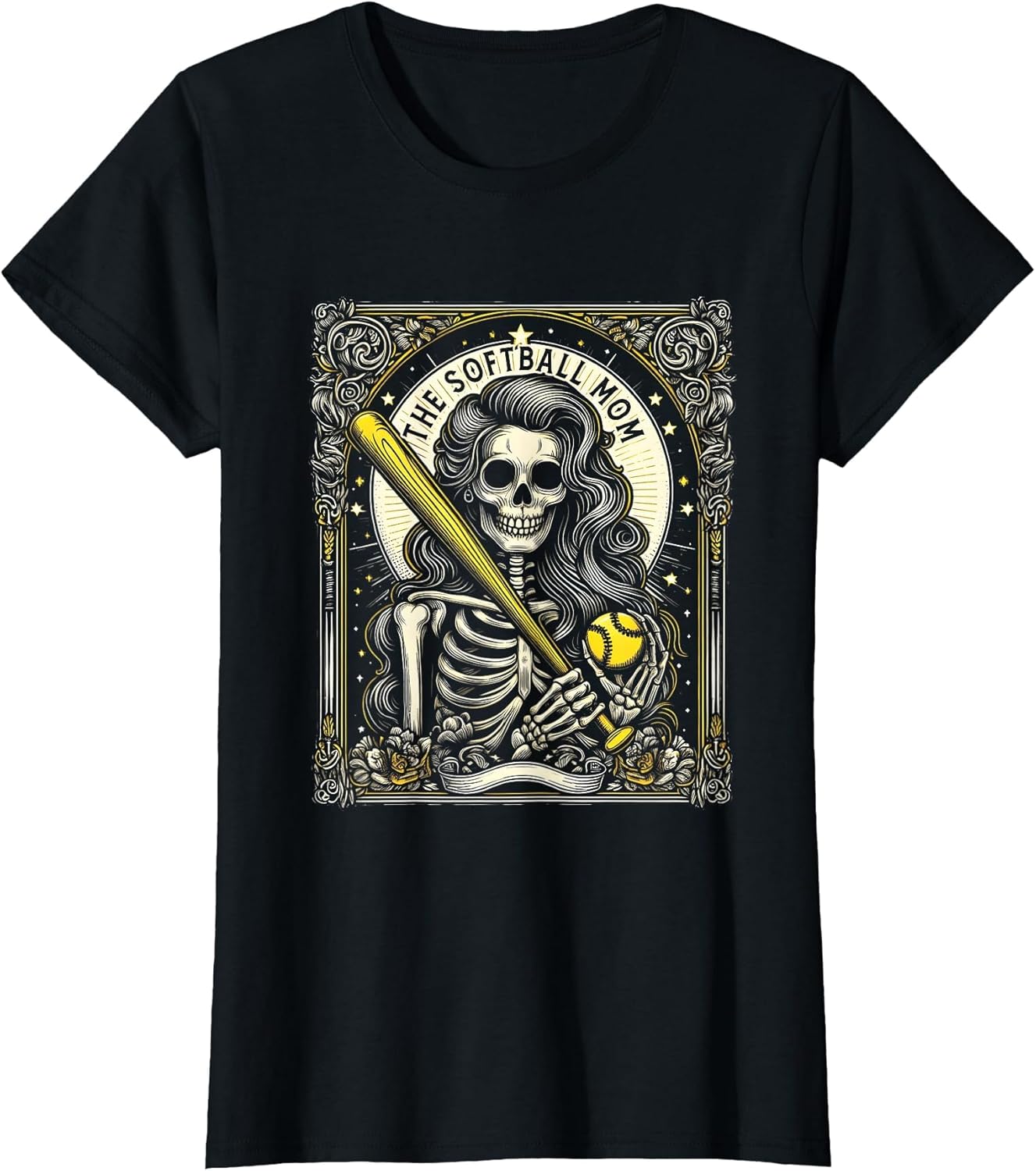 Softball Mom Tarot Card Skeleton Softball Mama Mothers Day