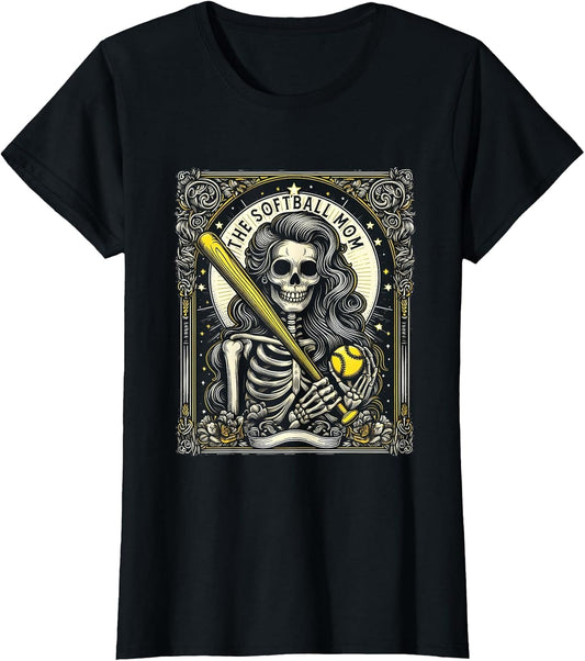 Softball Mom Tarot Card Skeleton Softball Mama Mothers Day