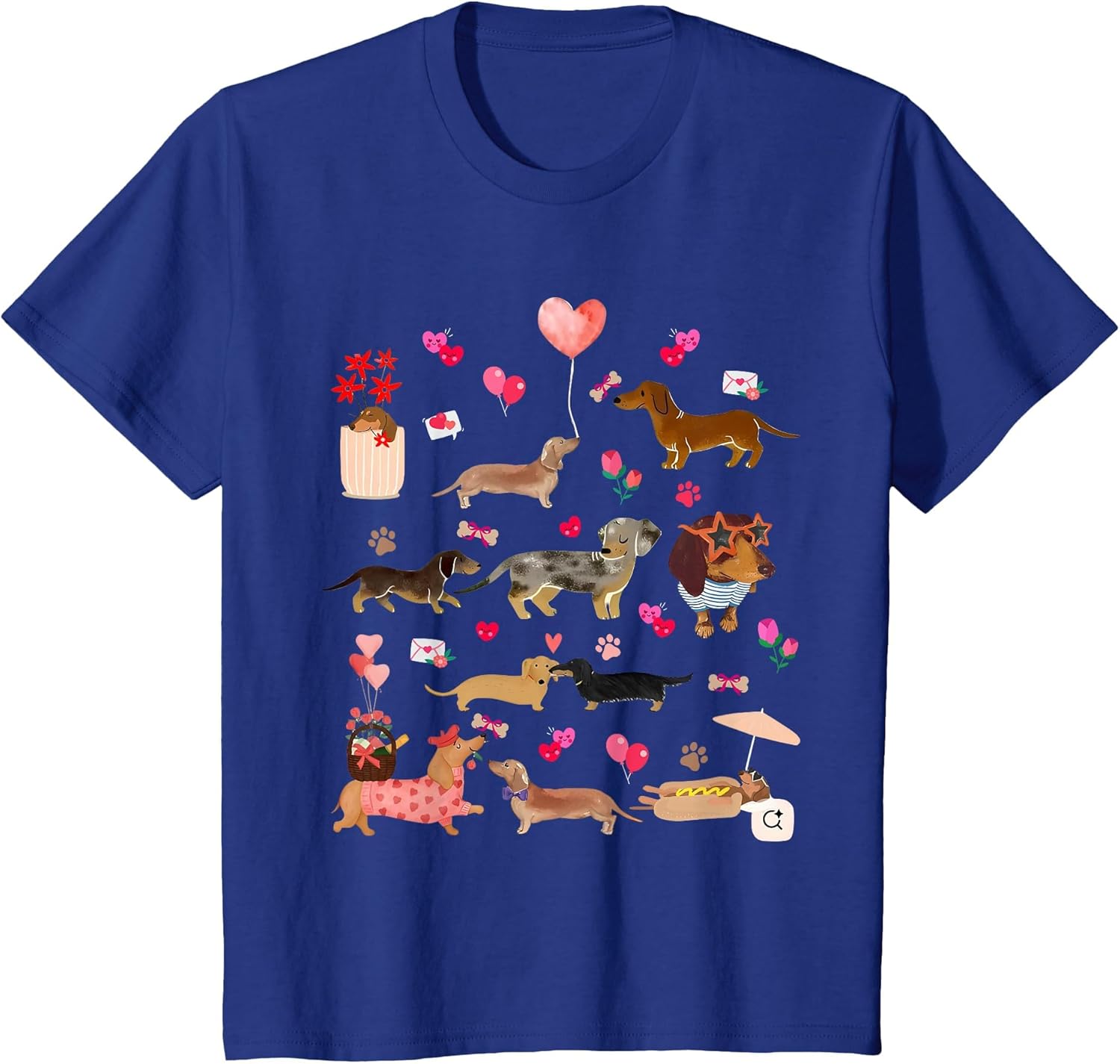 Cute Dachshund Valentine Heart Lover Doxie in Dog Dress