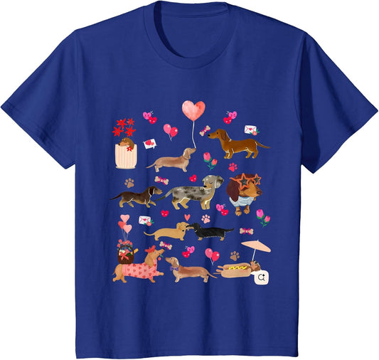 Cute Dachshund Valentine Heart Lover Doxie in Dog Dress