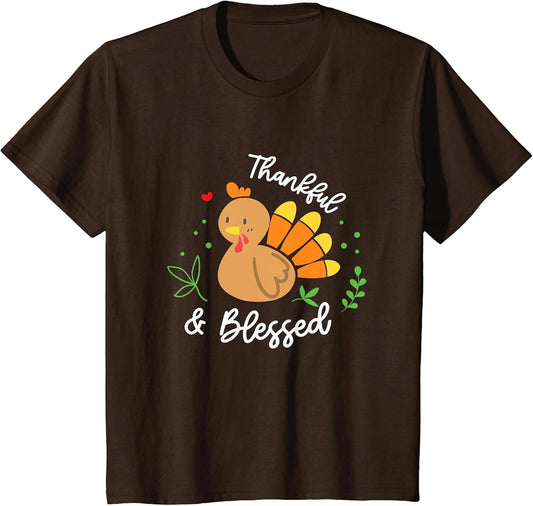 Kids Thanksgiving - Thankful & Blessed