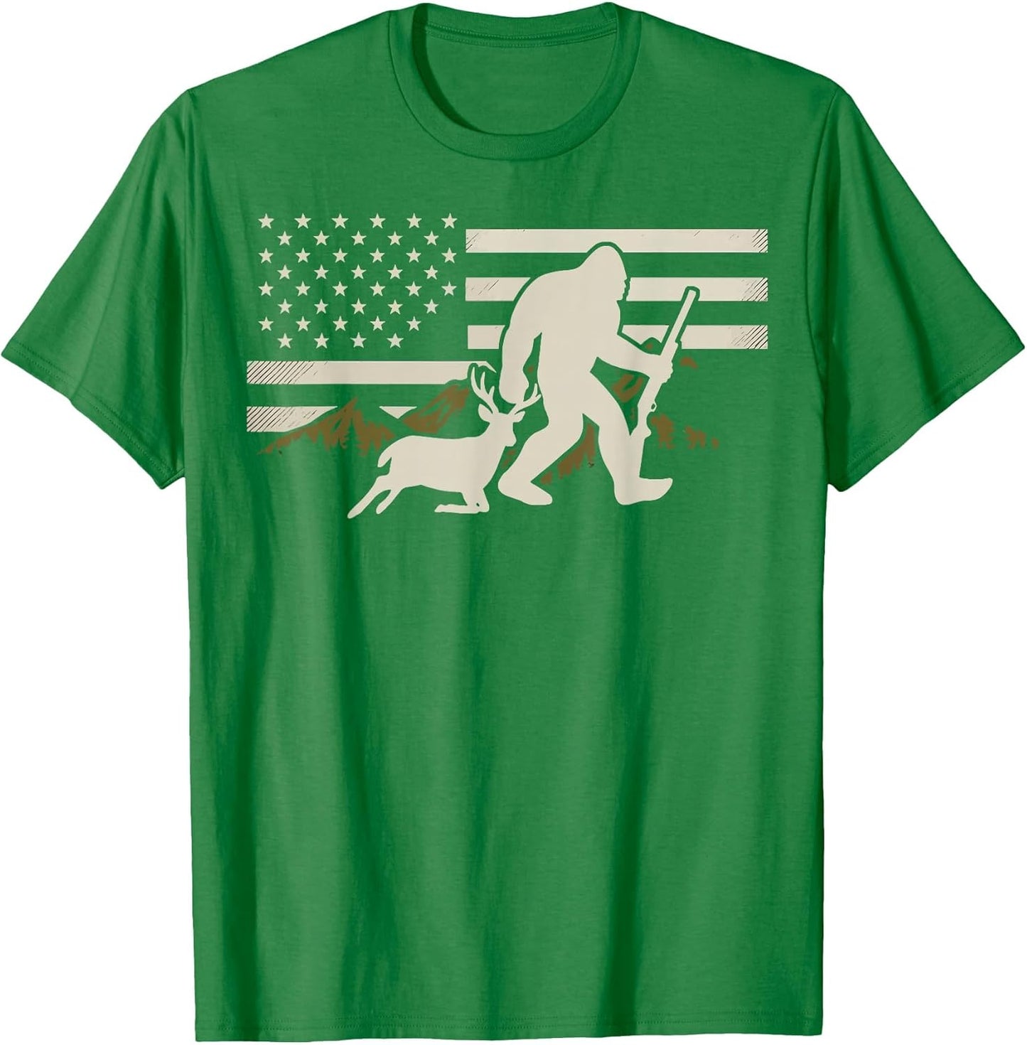Bigfoot Deer Hunting USA Flag Deer Hunting Buck Season