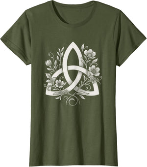 Celtic Knot Triquetra Druid Floral Flowers Pagan Symbol Art