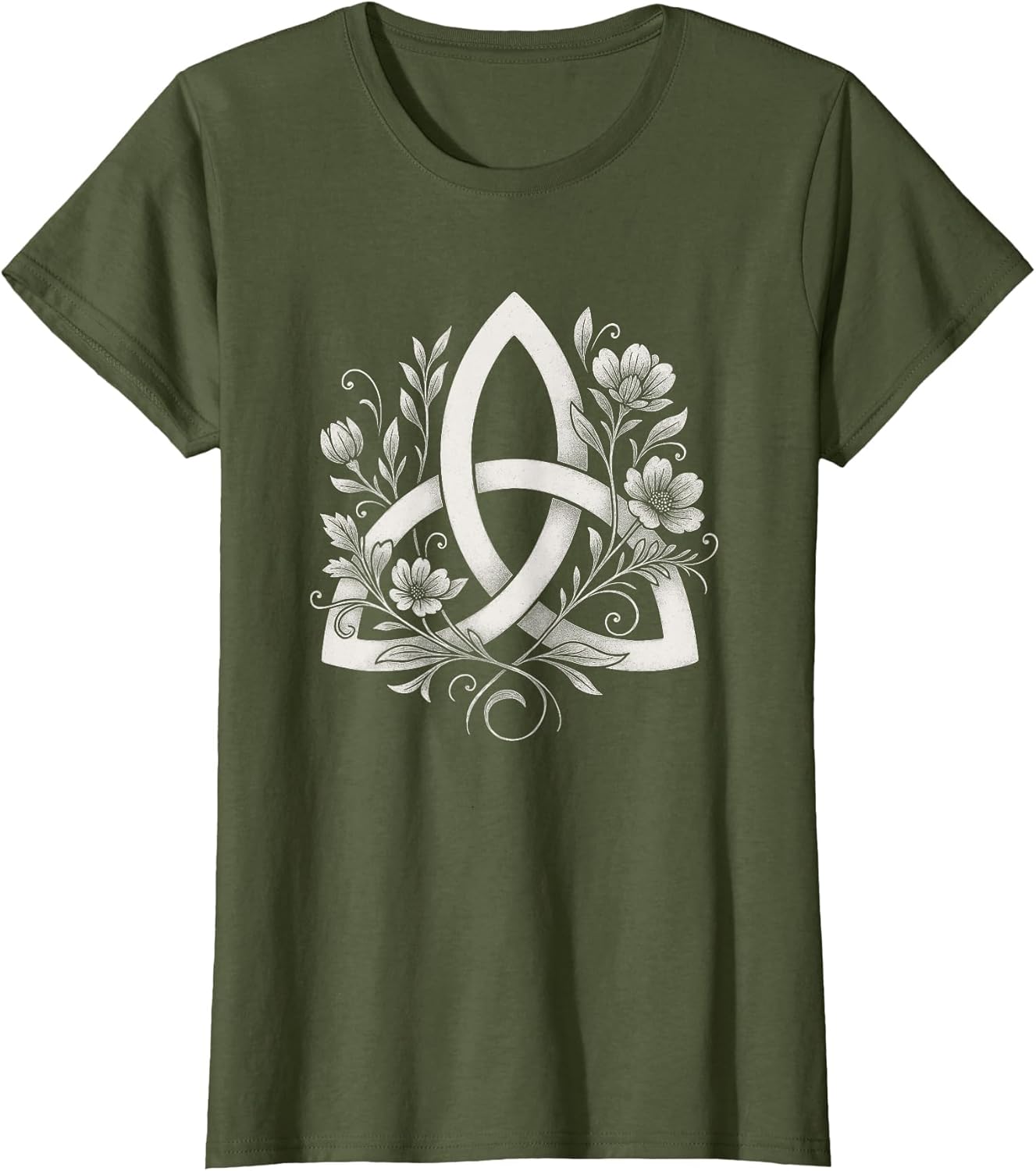Celtic Knot Triquetra Druid Floral Flowers Pagan Symbol Art