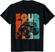 Kids 4th Birthday Monster Truck Four Retro 4 Year Old Bday Boys