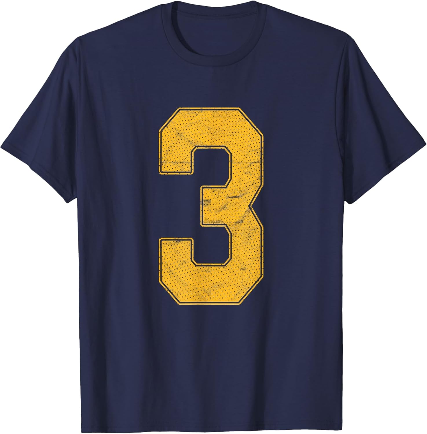 Number 3 Numbered Uniform Sports Team Jersey 3rd Birthday