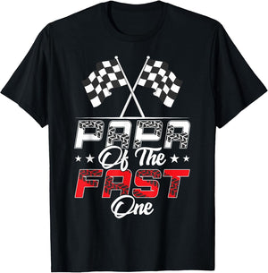 Papa of The Fast One First Birthday Racing Car Family