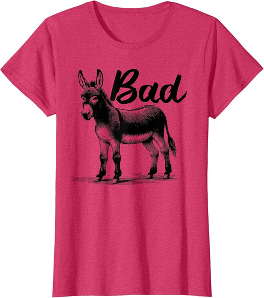 Funny Bad Ass Donkey Shirt Badass Donkey Retro Donkeys Meme