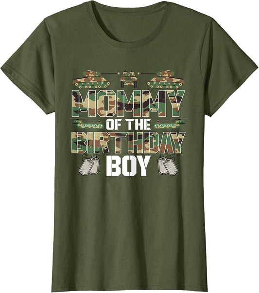 Mommy of The Birthday Boy Military Matching Army Theme
