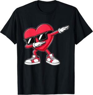 Dabbing Heart Dab Valentines Day for Teens Boys Girls Kids