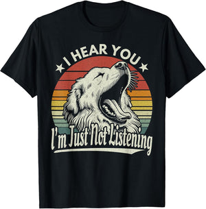Great Pyrenees I Hear You I´m Just Not Listening Yawning Dog