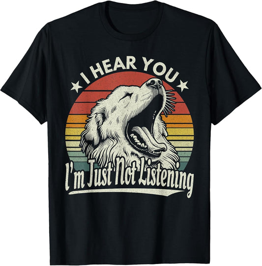 Great Pyrenees I Hear You I´m Just Not Listening Yawning Dog