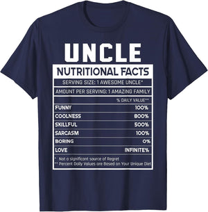 Uncle Nutritional Facts Funny Uncle Niece Nephew Love