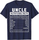 Uncle Nutritional Facts Funny Uncle Niece Nephew Love