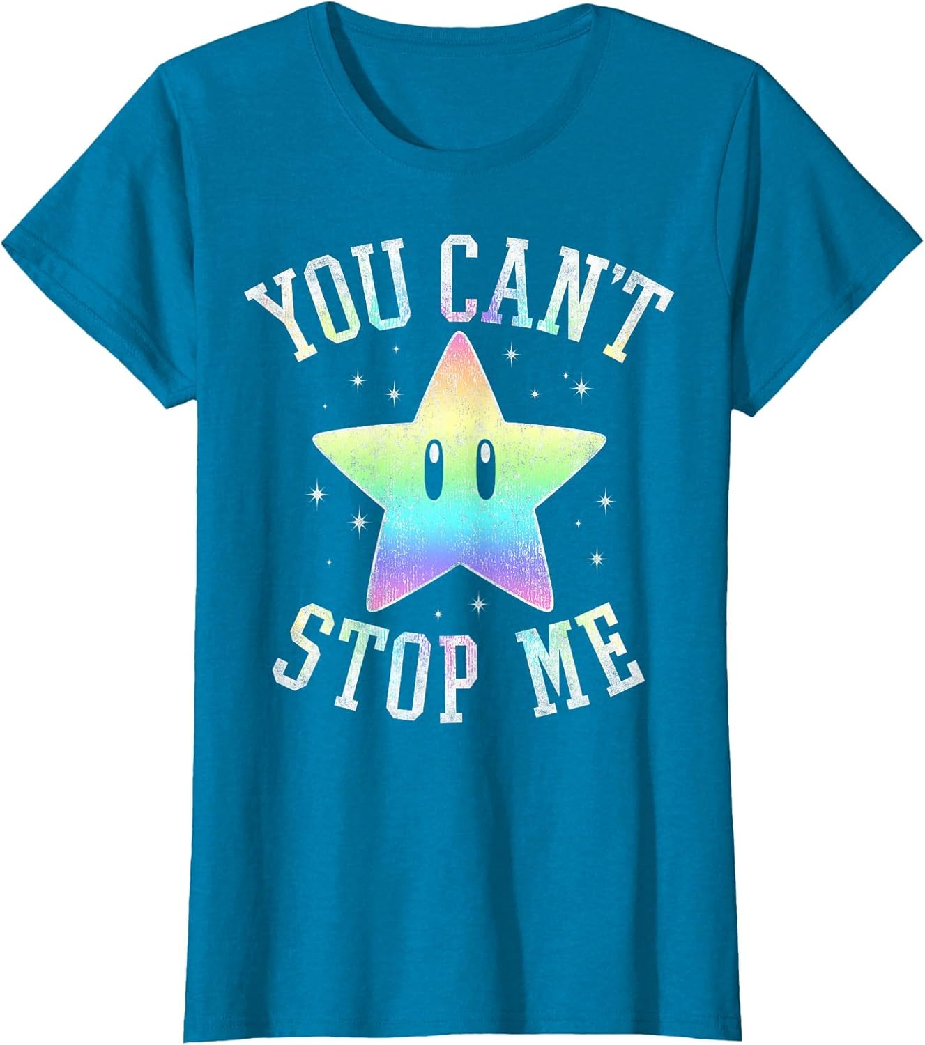 Super Mario You Can't Stop Me Neon Gradient Portrait