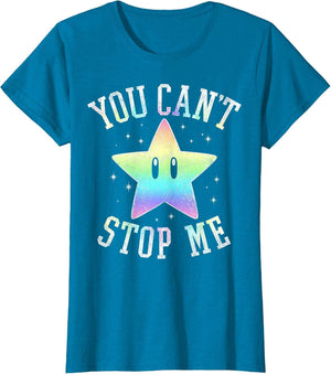 Super Mario You Can't Stop Me Neon Gradient Portrait