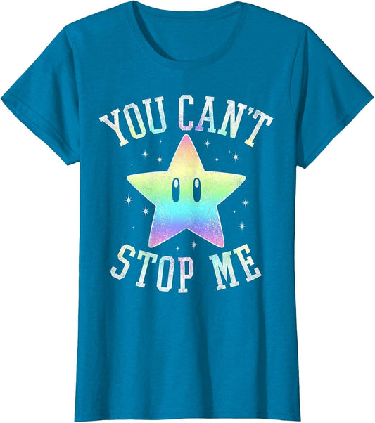 Super Mario You Can't Stop Me Neon Gradient Portrait