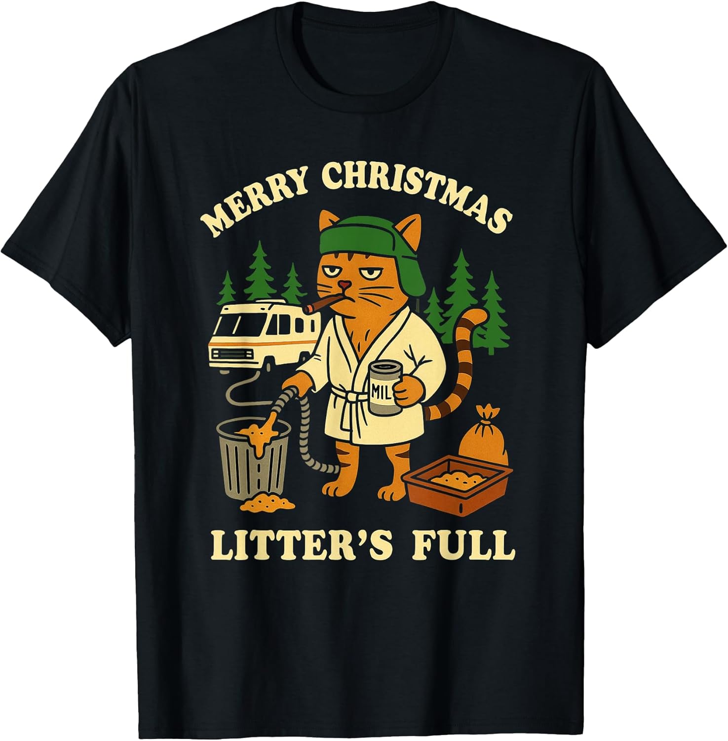 Merry Christmas Litter’s Full Funny Cat RV Holiday