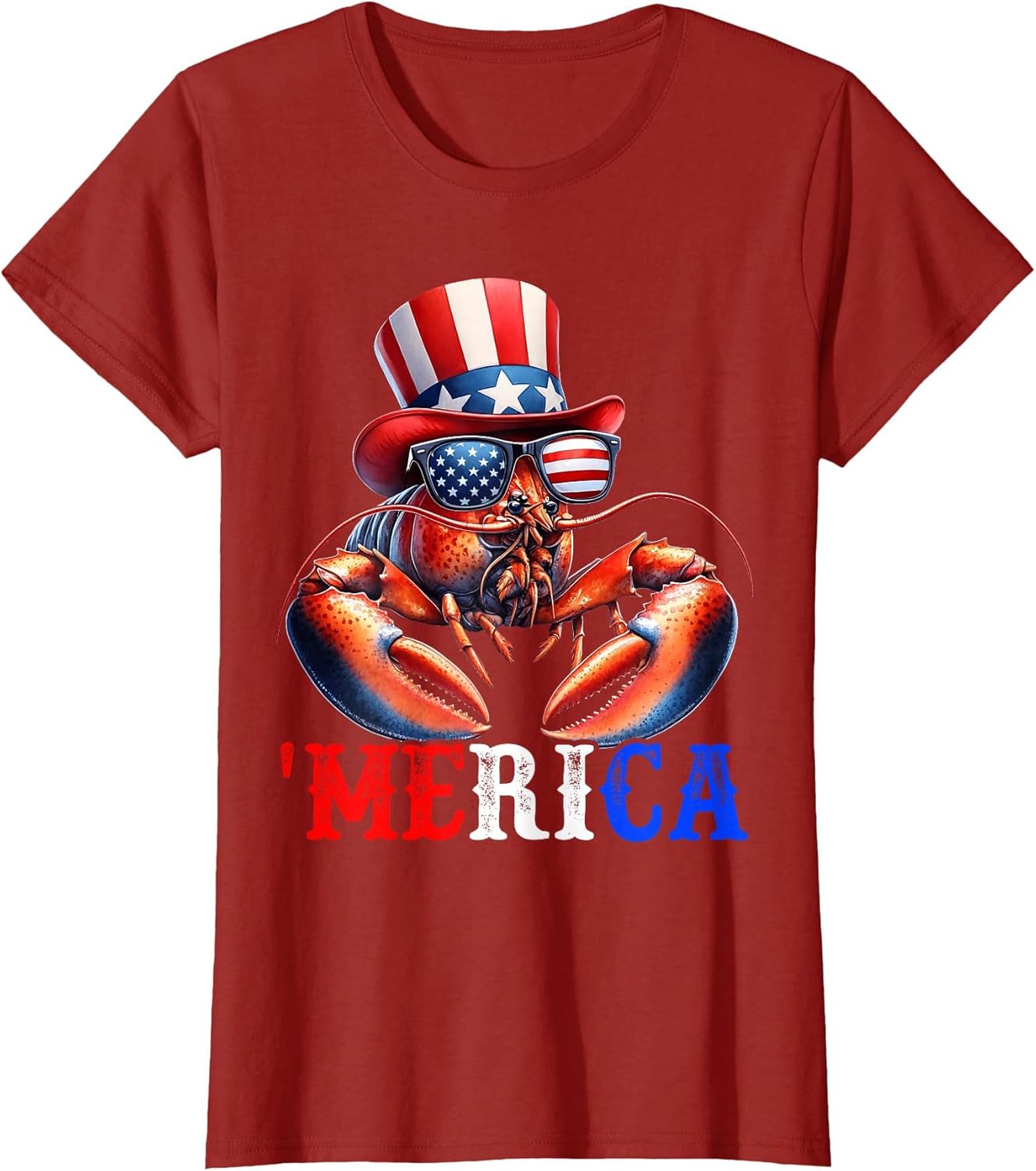 Merica Lobster Patriotic 4th of July Funny Kids Men Women