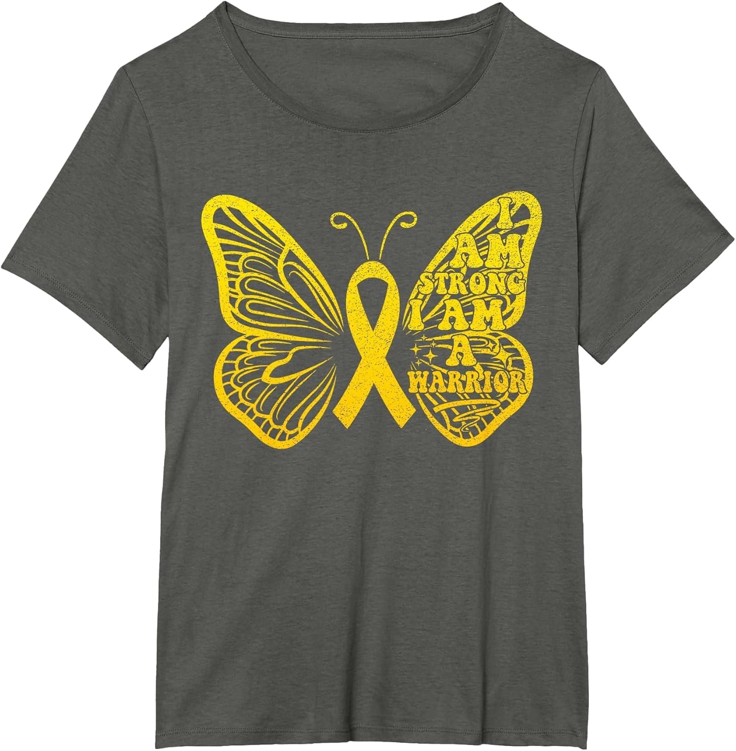 I Am Strong I Am a Warrior Childhood Cancer Awareness