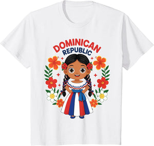 Dominican Republic Dominican Girl Traditional Dress Flowers