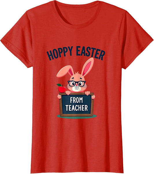 Hoppy Easter From Teacher Cute Easter Design