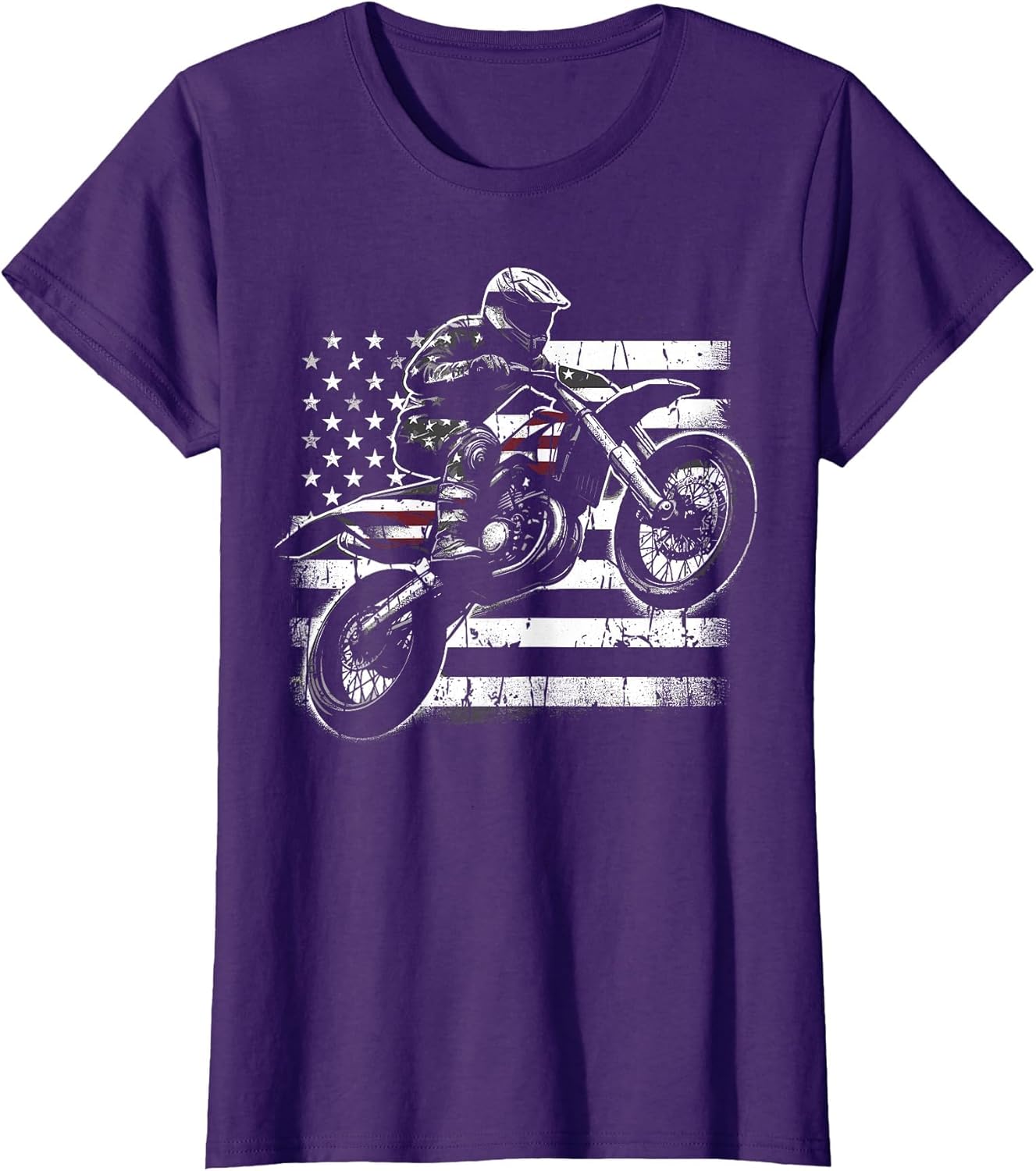 Dirt Bike American Flag Motocross Biker