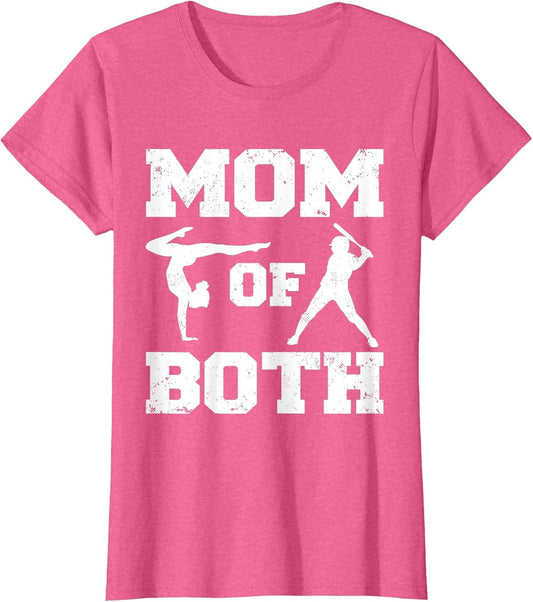Mom of Both Funny Baseball Gymnastics Mom