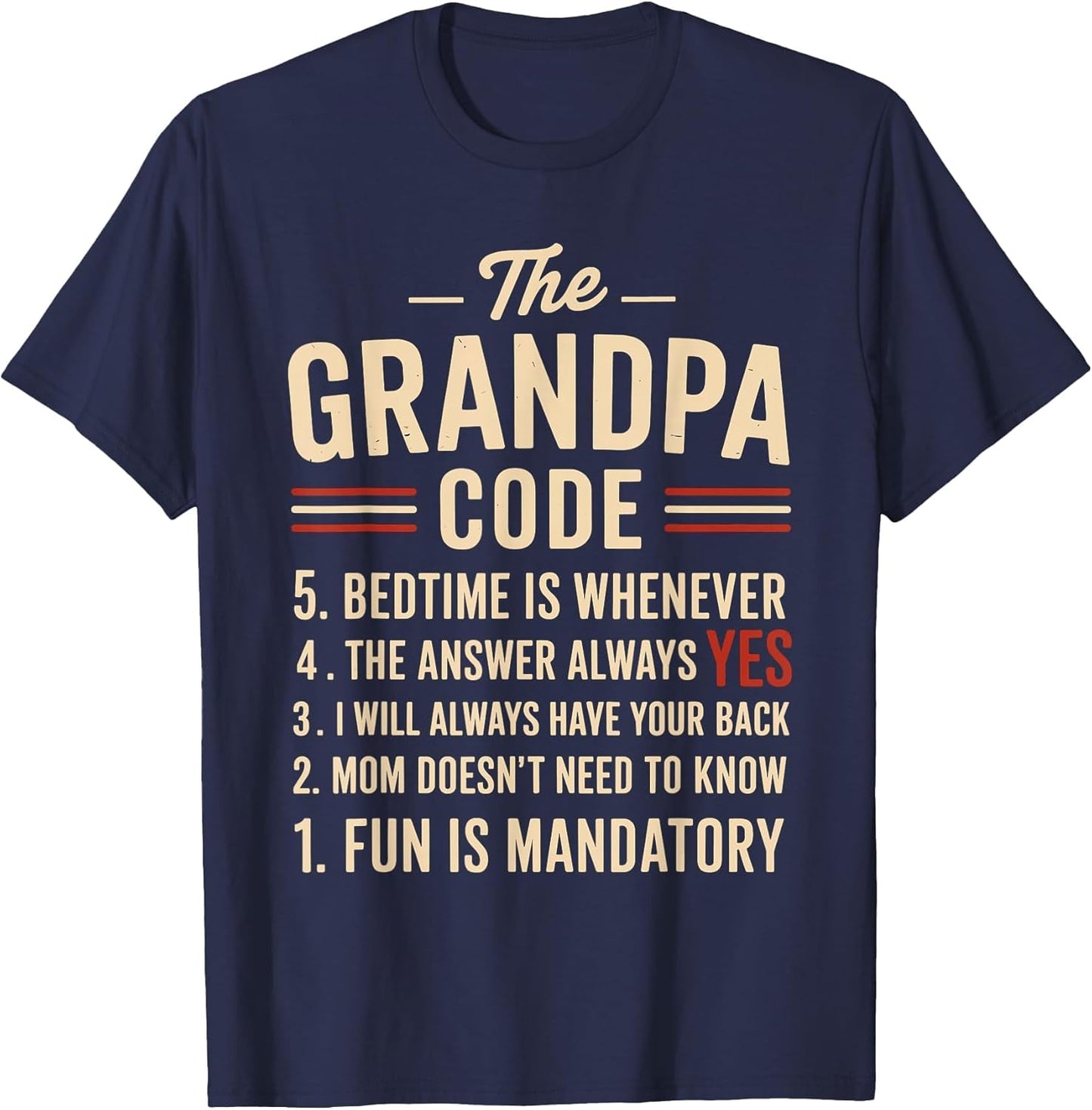 The Grandpa Code Fun Rules Funny Grandpa Grandchildren Joke
