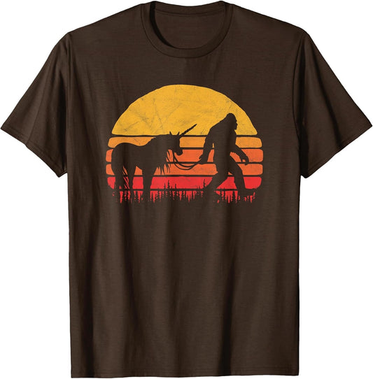 Funny Bigfoot/Sasquatch & Unicorn Funny Vintage 80s Design