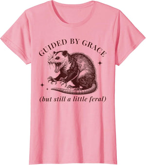 Guided by Grace Funny Possum Christian Feral Bible Saying