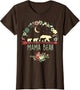 Mama Bear with 3 Cubs Shirt Floral Mother's Day