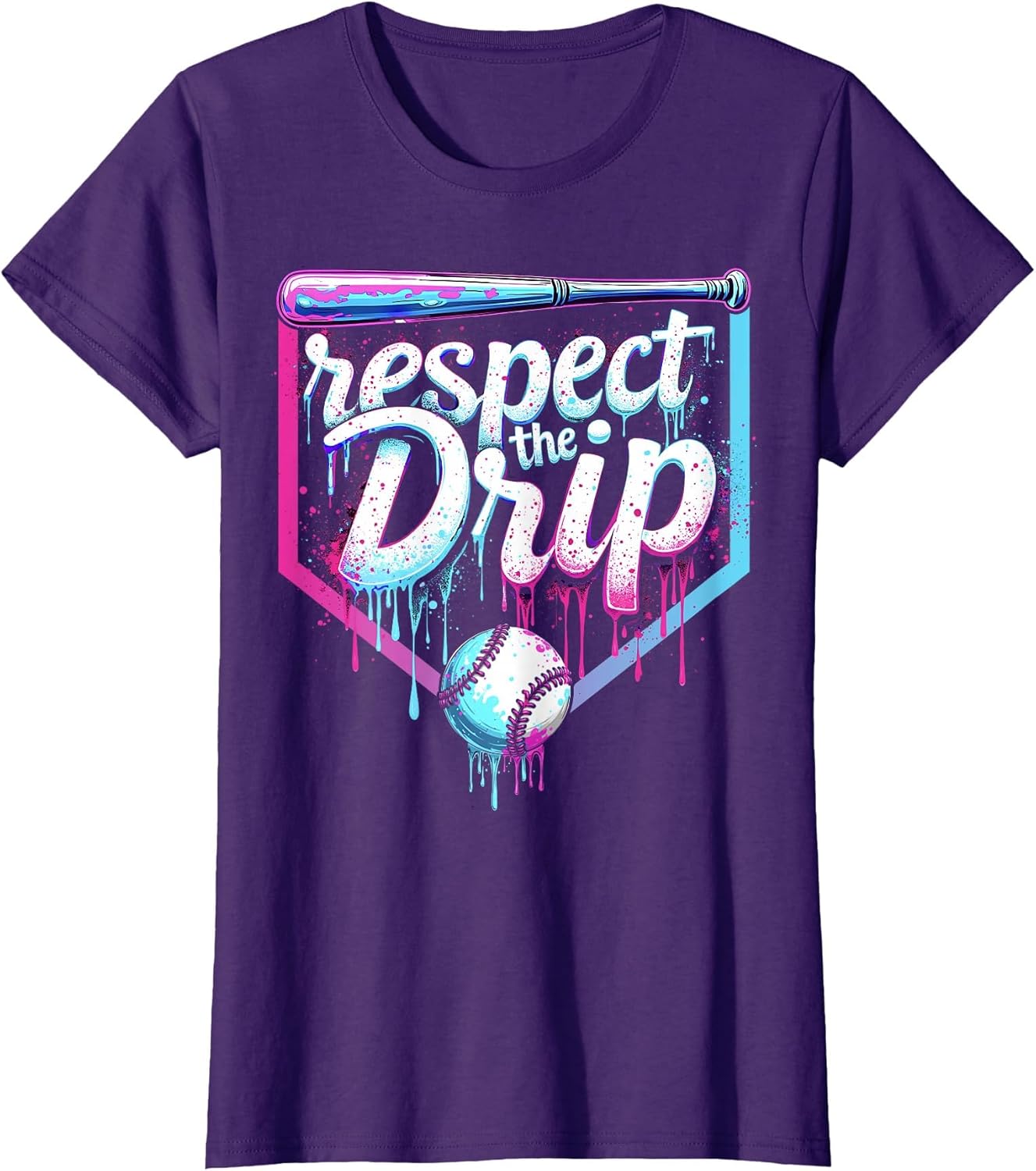 Baseball Drip Boys Ice Cream Respect The Drip Players & Fans