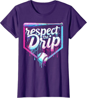 Baseball Drip Boys Ice Cream Respect The Drip Players & Fans