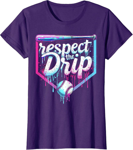 Baseball Drip Boys Ice Cream Respect The Drip Players & Fans
