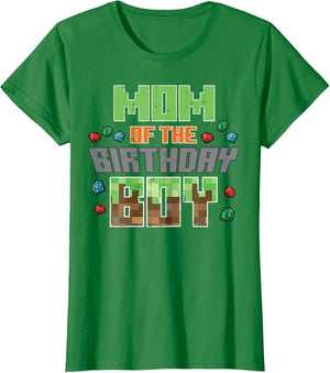 Mom of Birthday Boy Pixel Gaming Bday Party Women