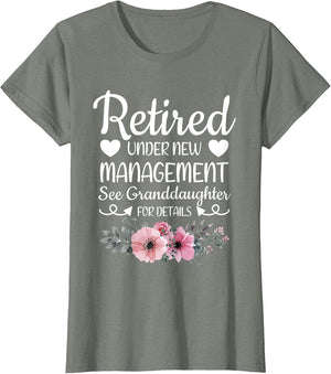 Retired Under New Management Granddaughter Grandma Grandpa