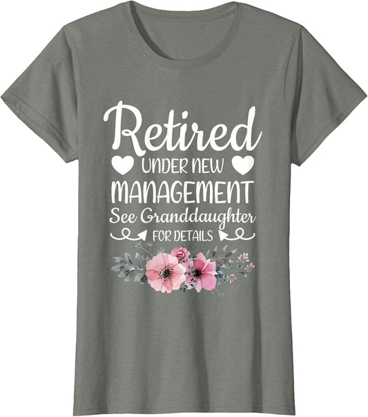 Retired Under New Management Granddaughter Grandma Grandpa