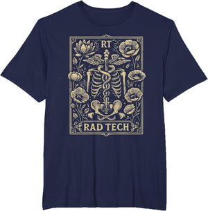 Rad Tech Tarot Card Skeleton Floral Goth Radiology Xray Tech