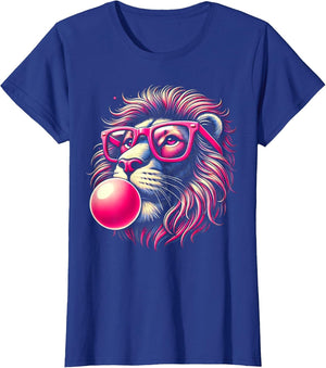 Funny Lion Blowing Bubble Gum Art